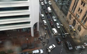 A photo posted by the South Australian State Emergency Service, showing gridlocked traffic in Adelaide.