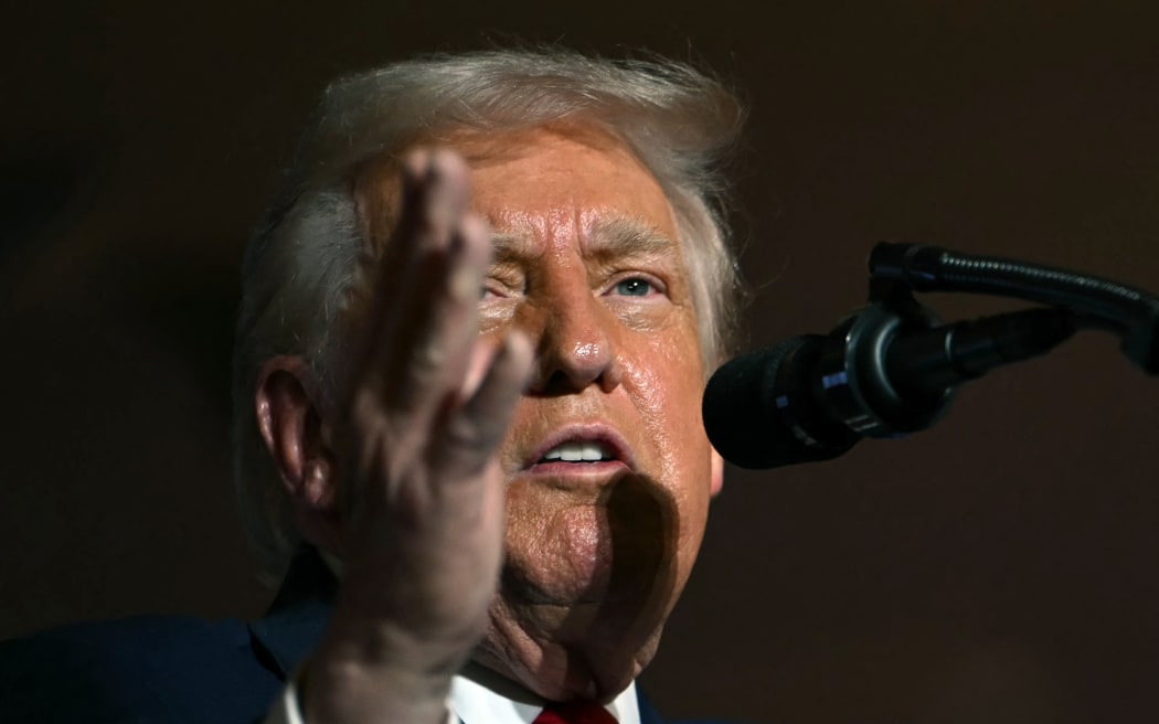 US President Donald Trump delivers remarks on the economy at Mount Airy Casino Resort in Mount Pocono, Pennsylvania, on December 9, 2025. (Photo by ANDREW CABALLERO-REYNOLDS / AFP)