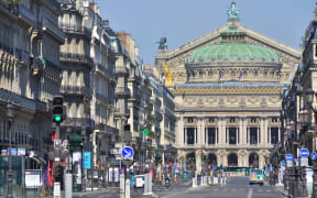 View of an empty Paris during Covid-19 restrictions