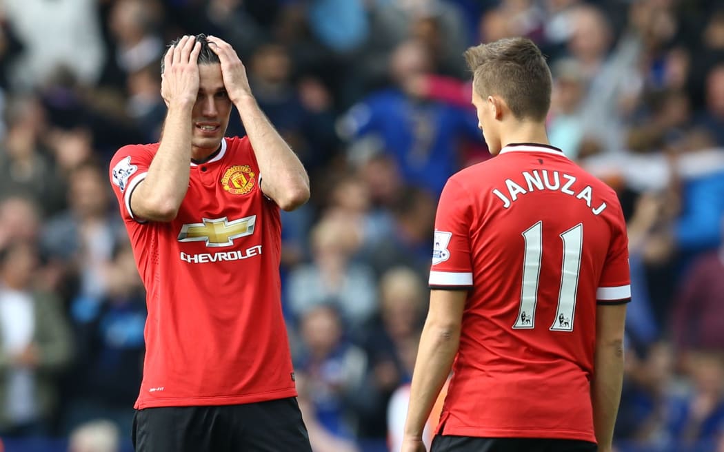 Manchester United beaten by Leicester City 2014.