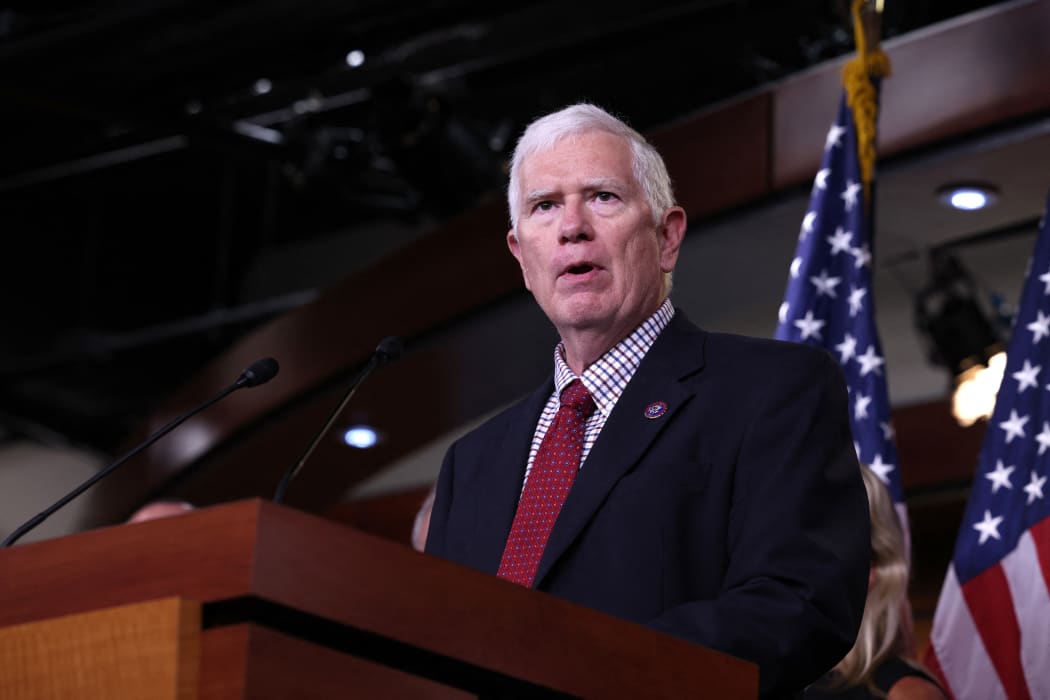 File photo: Republican Mo Brooks speaks at a news conference in June