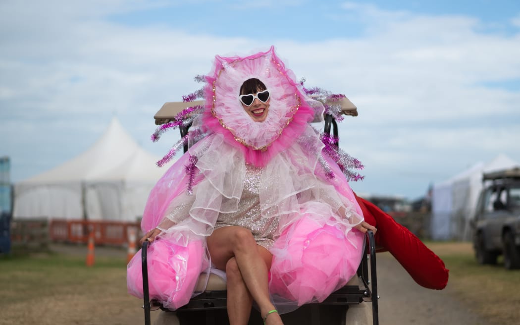 A festival attendee at Splore