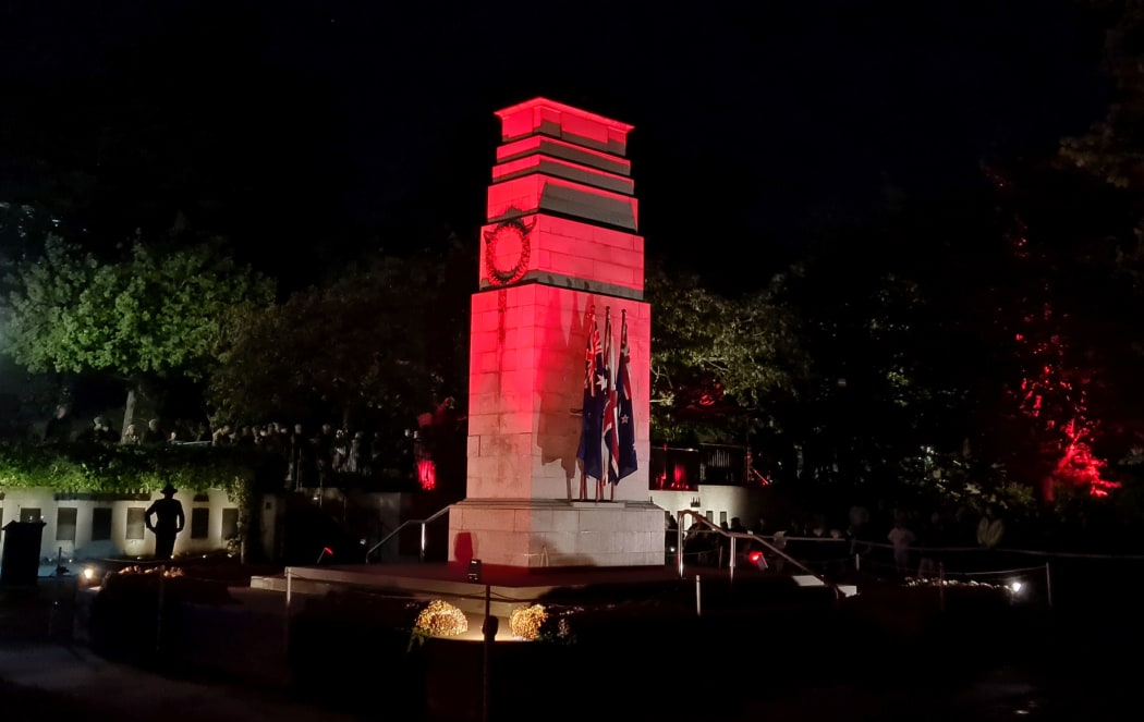 The crowd gathering for the Dawn Service in Hamilton