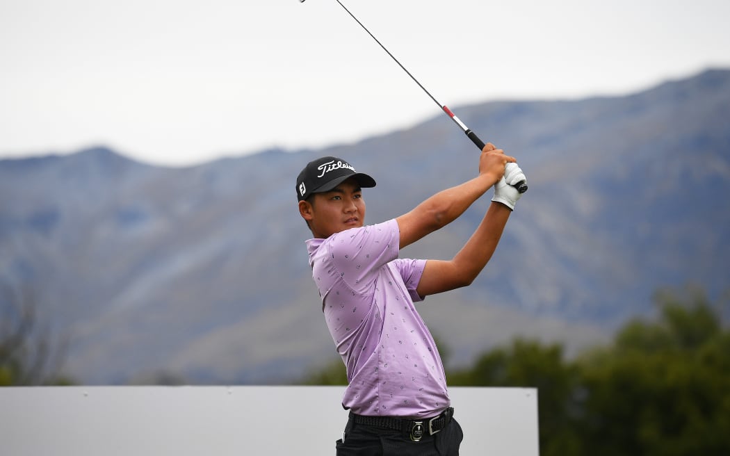Kazuma Kobori of New Zealand during the 103rd New Zealand Open, Queenstown, 2024.