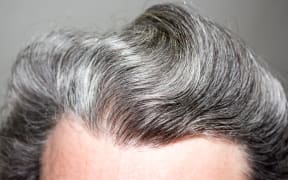 Gray hair man.