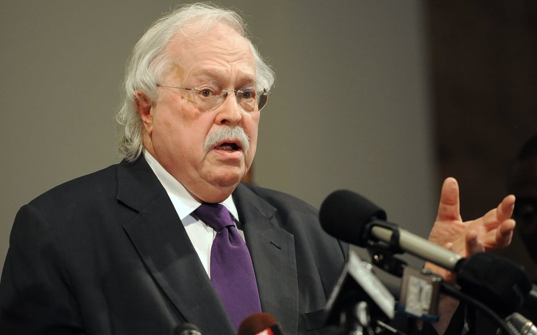 Forensic pathologist Michael Baden addresses the media over the preliminary autopsy report of slain 18 year-old Michael Brown.