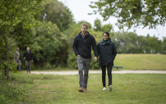 The Duke and Duchess of Sussex Prince Harry and Meghan Markle visit Totaranui Campground in the Abel Tasman National Park.