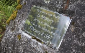 The Raurimu memorial to the victims of Stephen Anderson's 1997 murderous rampage. 17 January 2017. New Zealand Herald photograph by Mark Mitchell