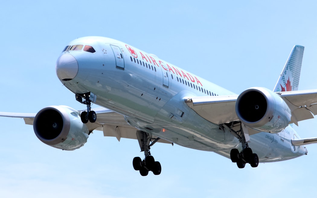 An Air Canada aircraft arrives at Toronto Pearson International Airport in Mississauga, Ontario, on May 27, 2026. (Photo by Mike Campbell/NurPhoto) (Photo by Mike Campbell / NurPhoto via AFP)