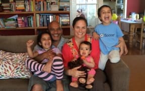 Suspended Nauru MP Roland Kun with his family at home in New Zealand