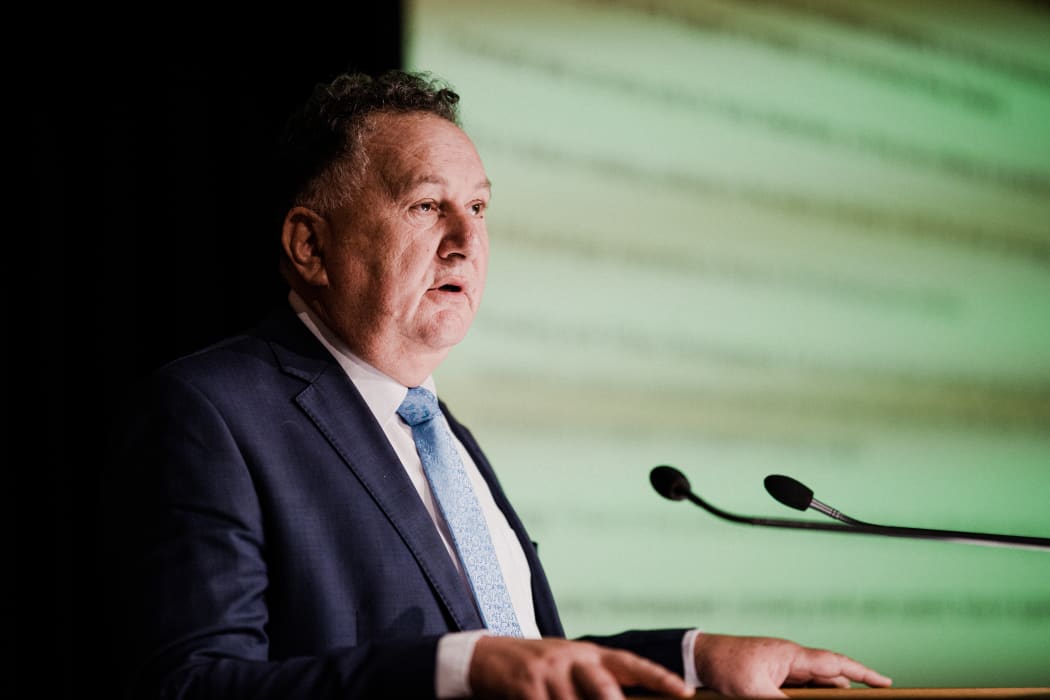 Infrastructure Minister Shane Jones revealing the details on the $3 billion infrastructure spend on 1 July, 2020.