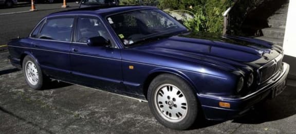 Police are appealing for sightings of the  blue 1996 Jaguar XJ6.