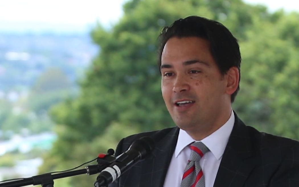 Simon Bridges at the launch of Glenn Innes to Tamaki Dr shared path.