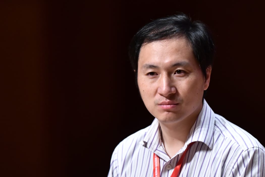 Chinese scientist He Jiankui speaks at the Second International Summit on Human Genome Editing in Hong Kong.