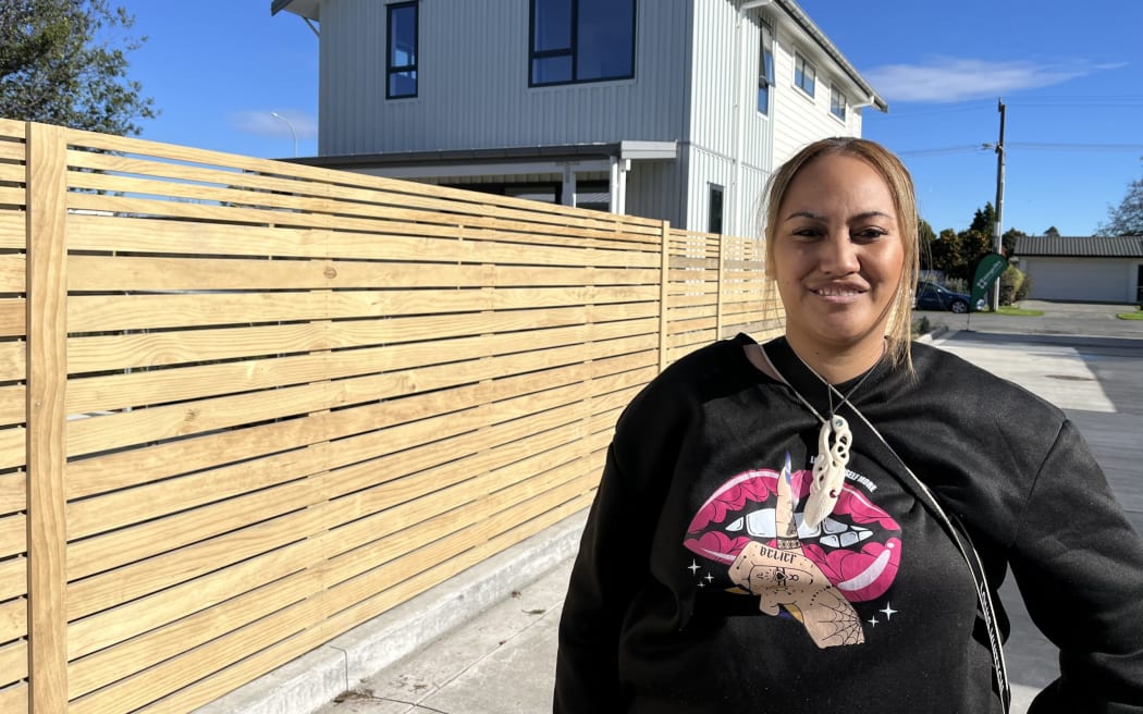 Charmaine Apanui, a single mother to six children, says she is "excited and relieved" to finally have a permanent home after more than three years in emergency and transitional housing.