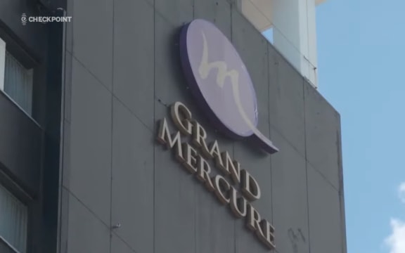Grand Mercure in Auckland which is being used a managed isolation facility.