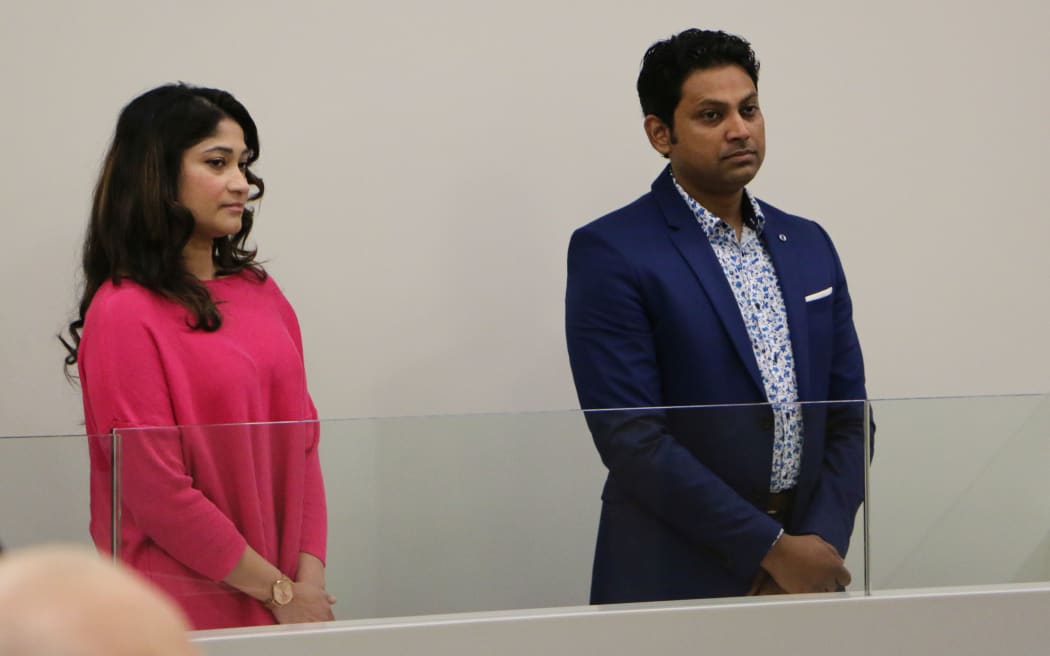 Nafisa Ahmed and Mohammed Atiqul Islam  appear for sentencing at Auckland District Court.