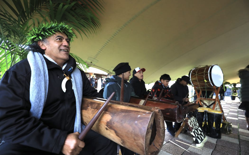Government officials, Pacific community representatives and Ngāti Whātua Ōrākei gathered at Ōrākei marae in Auckland for the one-year anniversary of the Dawn Raids apology.