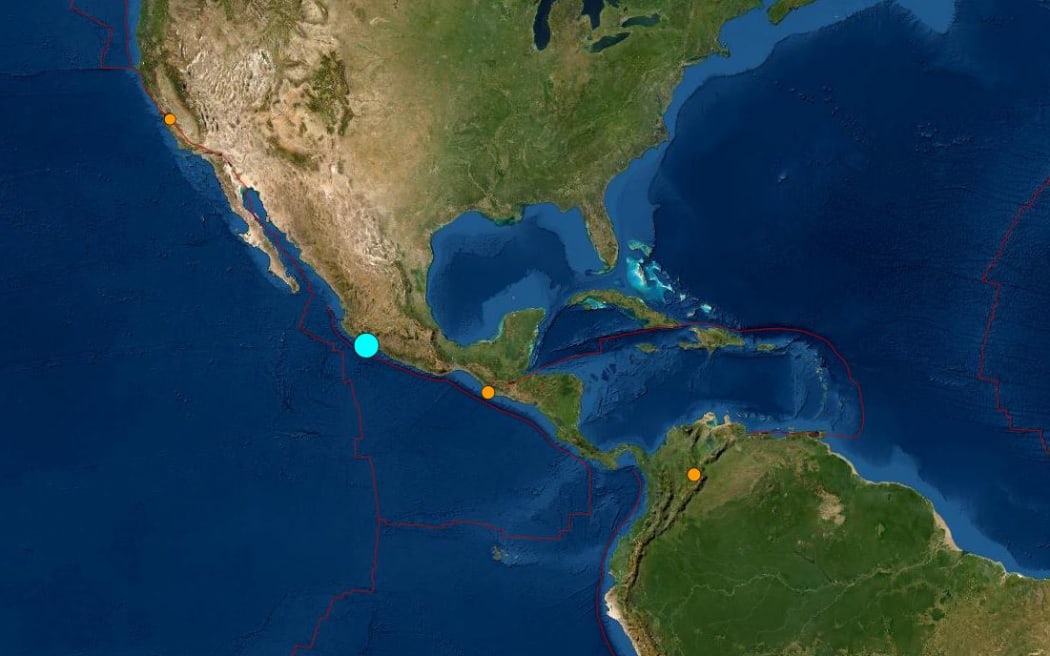 A magnitude 7.6 earthquake struck near La Placita de Morelos in western Mexico.