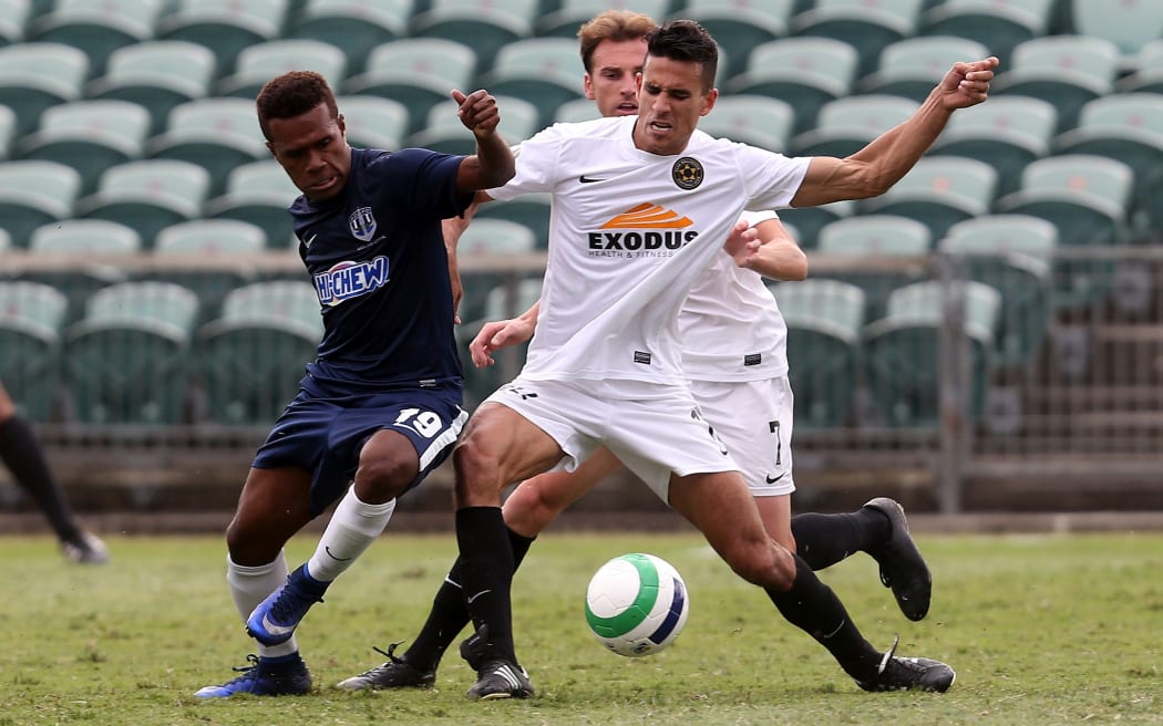 Auckland City v Team Wellington in the 2016 OFC Champions League final.