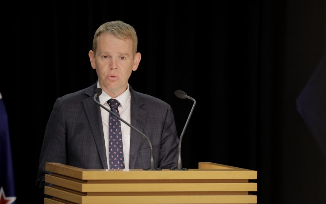 Prime Minister Chris Hipkins speaks to the media