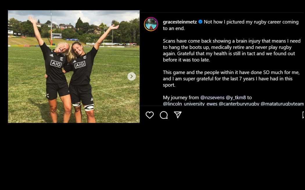 Grace Steinmetz announces retirement on Instagram.