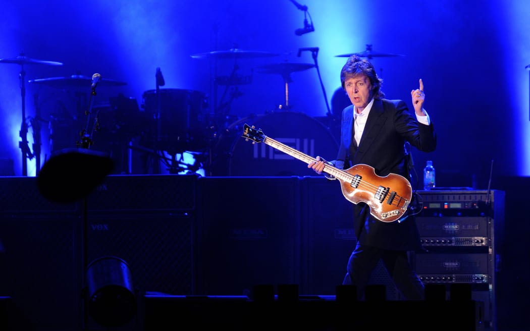 Paul McCartney performing in Montevideo April 2014.