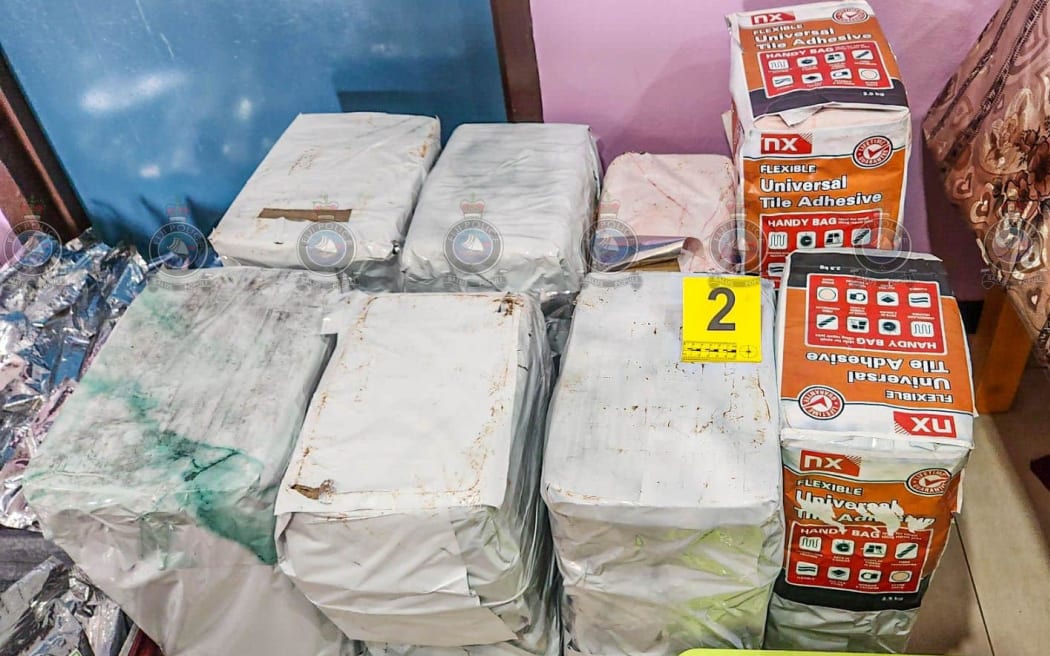 About 1.1 tonnes of methamphetamine was found concealed in containers in the Fijian town of Nadi.