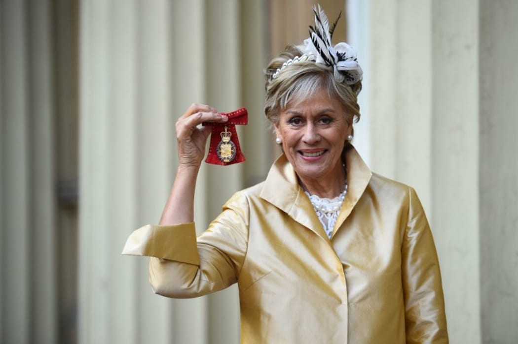 Dame Kiri Te Kanawa after being appointed a member of the Order of the Companions of Honour for services to music, Buckingham Palace December 2018.