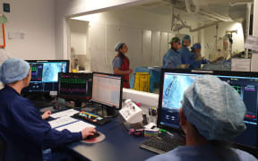 An angiogram taking place at Middlemore’s cardiac catheter laboratory.