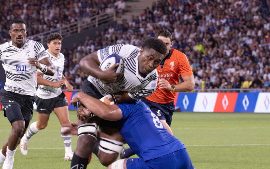 Viliame Mata in action against France