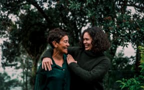 (L-R) Karenza de Silva and her daughter Saraid in Birkenhead, Auckland.