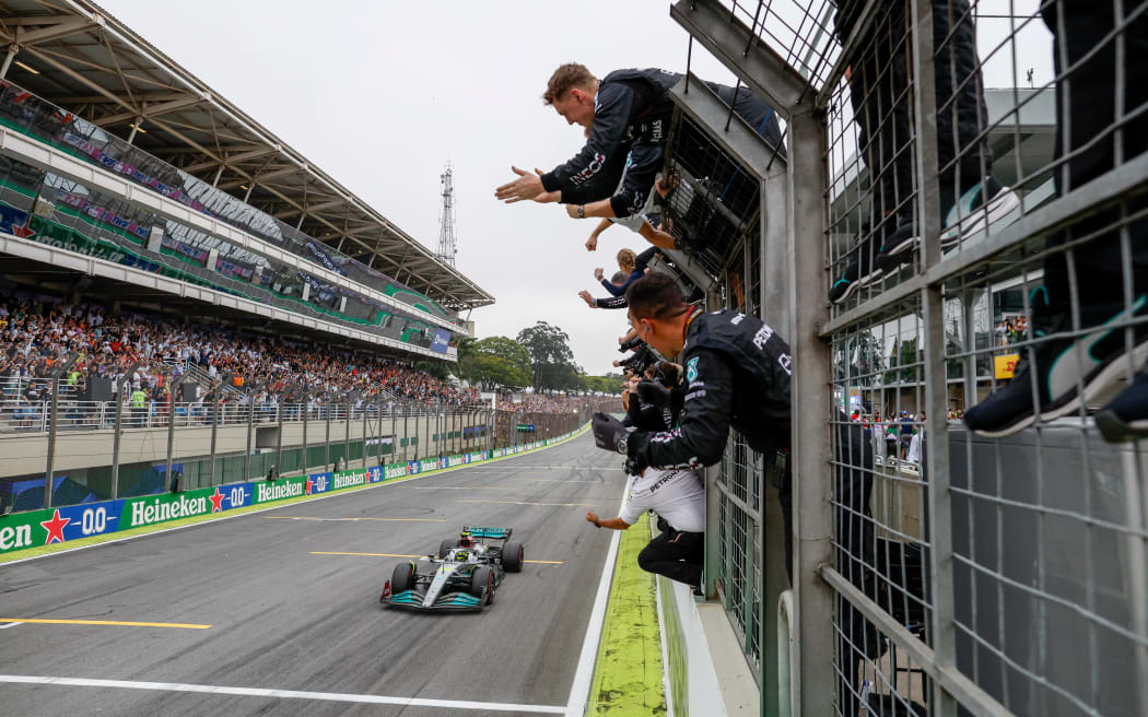 Lewis Hamilton at the 2022 Brazil Grand Prix