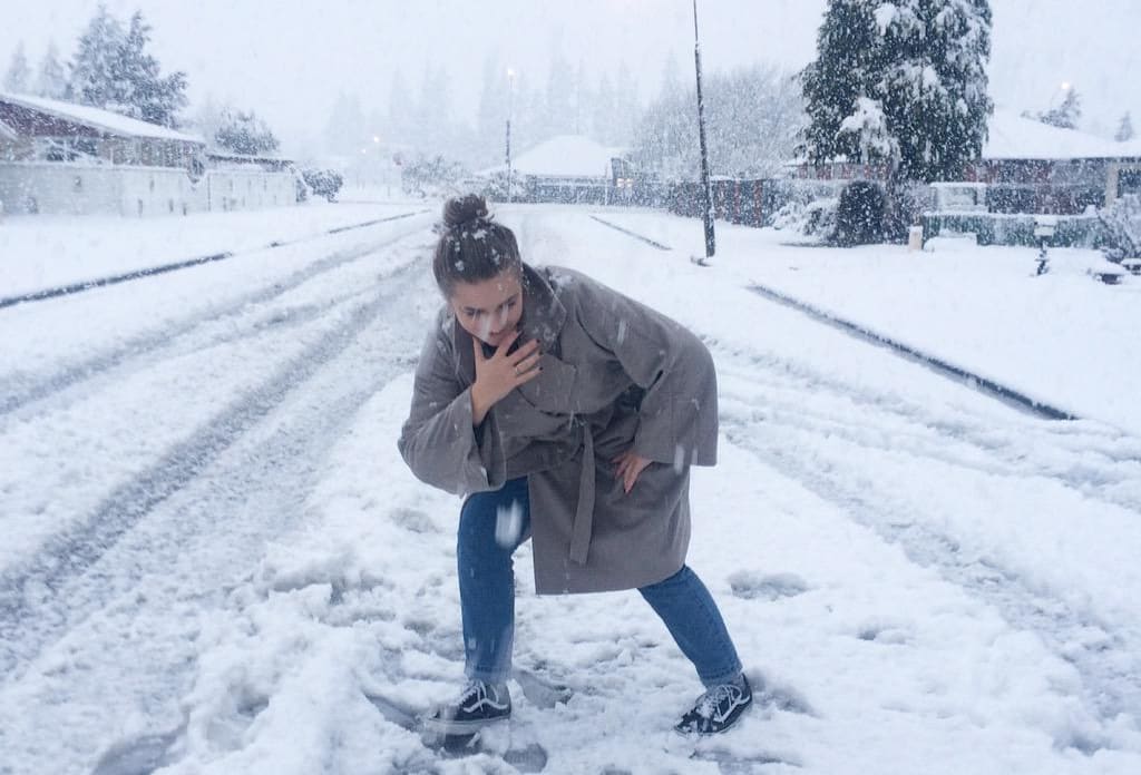 Snow in Methven on Thursday