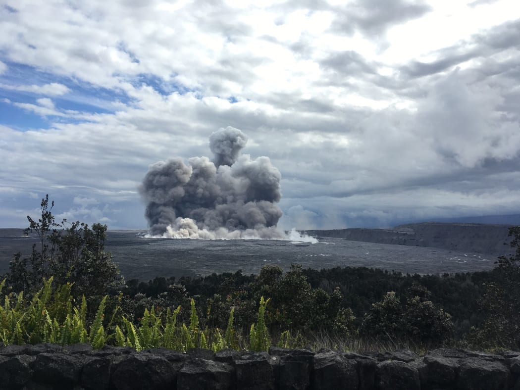 Hawaii Big Island Kilauea Summit explosion sends large plume of toxic gas into the air
