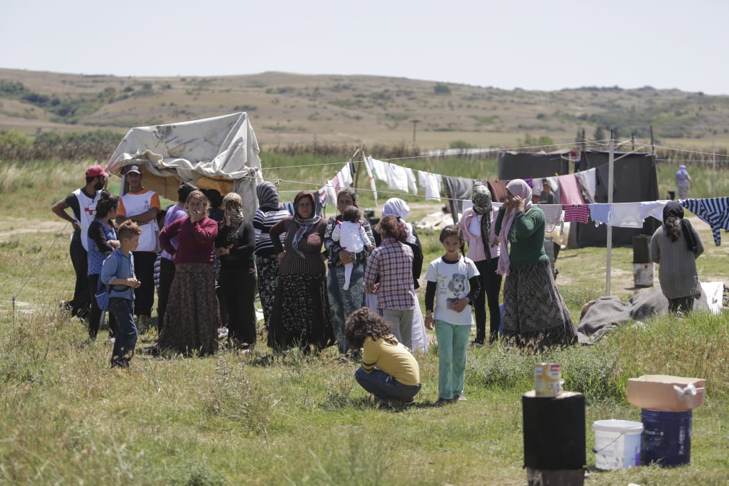 A refugee camp near Polikastro, Northern Greece. A record 65.3 million people were uprooted worldwide last year.
