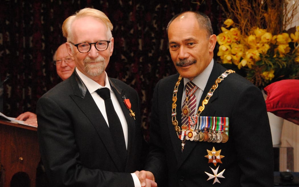 Tony Astle at his ONZM investiture.