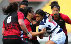 Auckland-Canterbury women's rugby action