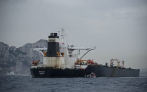 Released Iranian supertanker Grace 1 remains off the coast of Gibraltar.