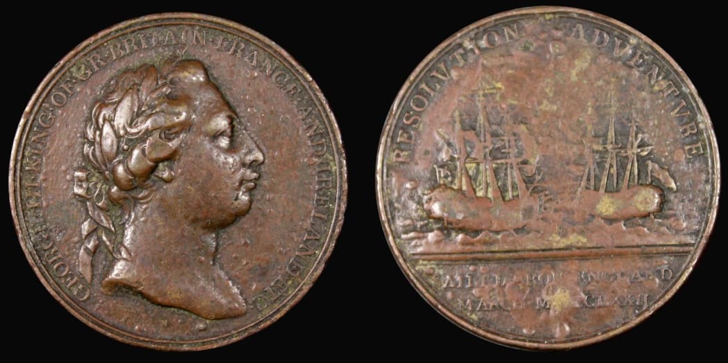 The Resolution Medal was given to Maori by Captain James Cook in 1772.