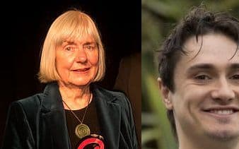 Marilynn Webb and Isaac James Te Reina Cleland, recipients of 2018 Te Waka Toi awards