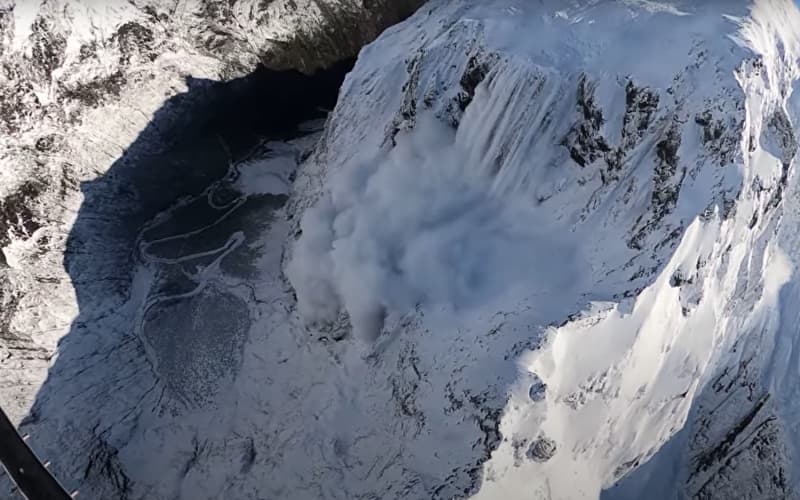 Watch: Controlled Milford Sound avalanche set off by explosives to ...