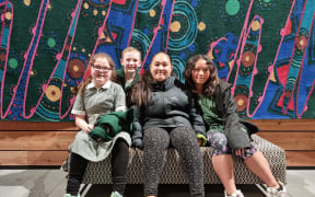 Chirstchurch's Bromley School students from left: Kara 9, Phoenix 8, Irie, 10 and Taonga, 9.