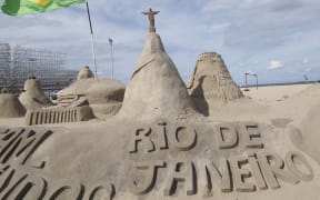 The 2016 Olympic Games inspire sand art in Rio de Janiero
