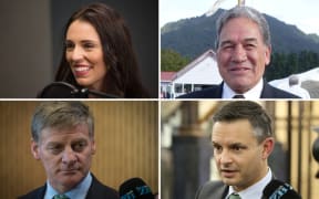 leader composite, Jacinda Ardern, Winston Peters, Bill English, James Shaw
