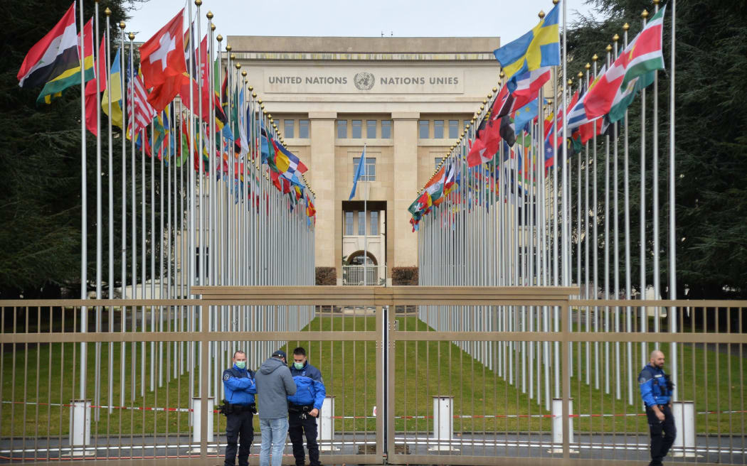 A United Nations building in Geneva, Switzerland.