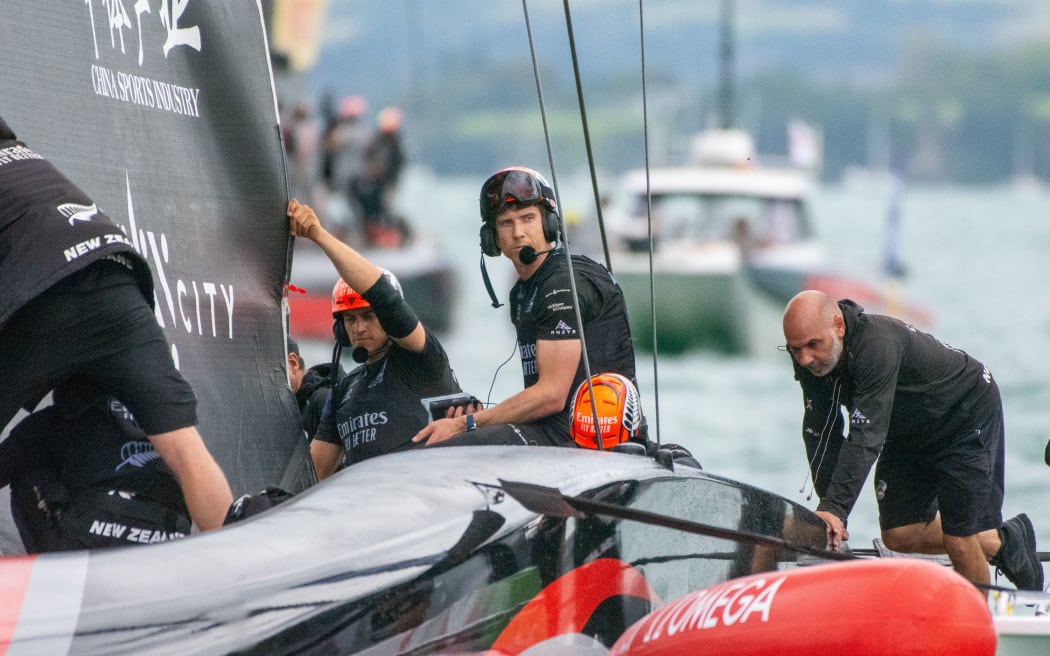Team New Zealand helmsman Peter Burling