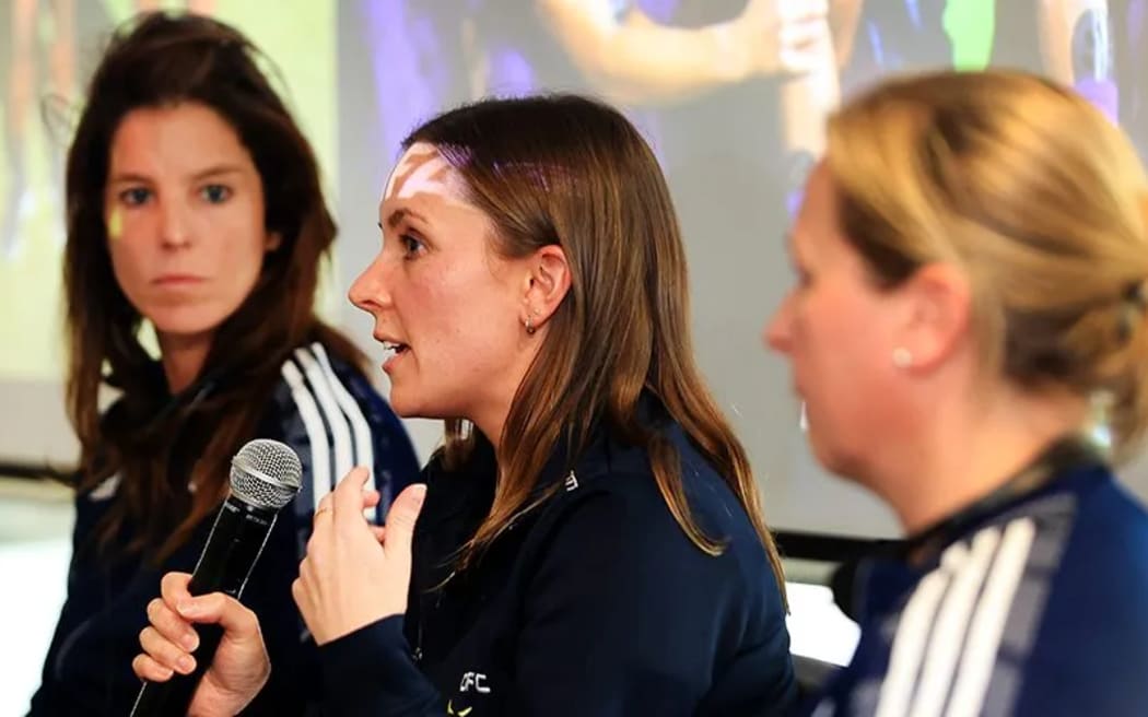 Emma Evans addresses the FIFA Knowledge Exchange Workshop in Wellington