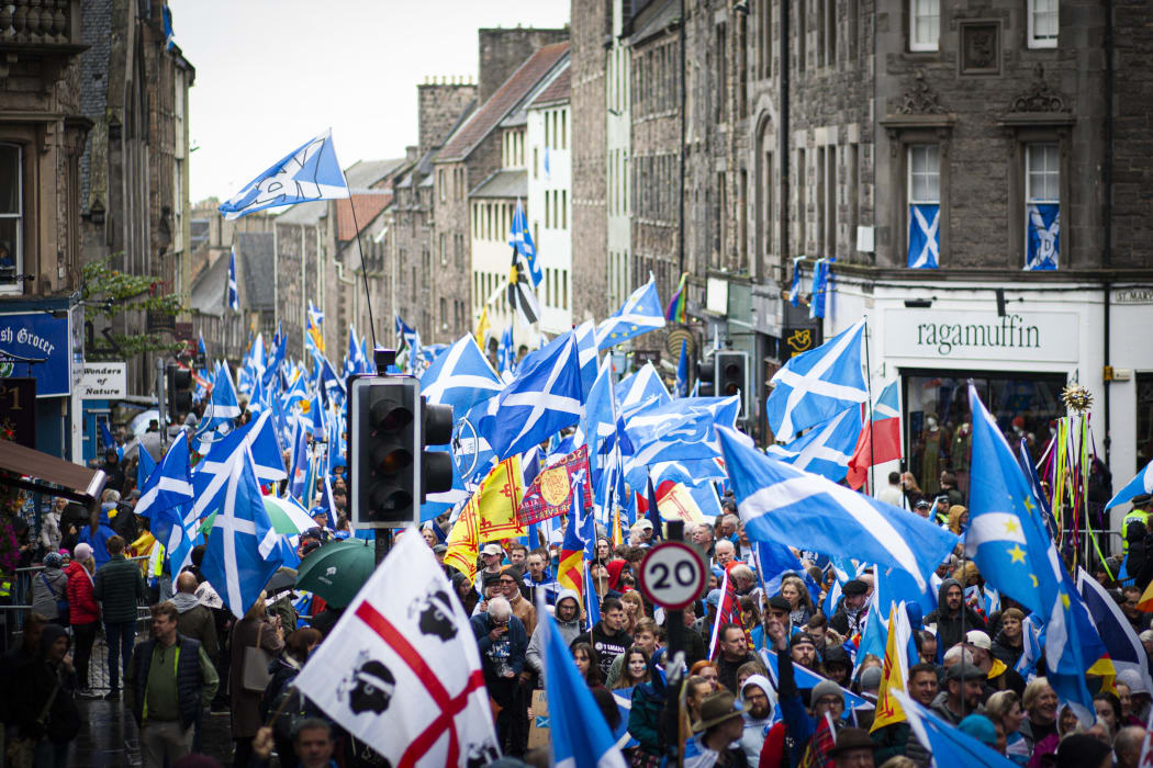 Pro-Scottish independence supporters.