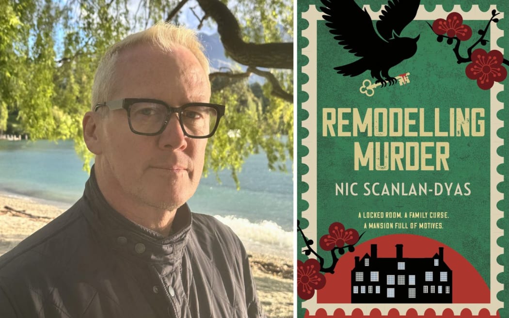 Author Nick Scanlan-Dyas alongside the cover of his book 'Remodelling Murder'